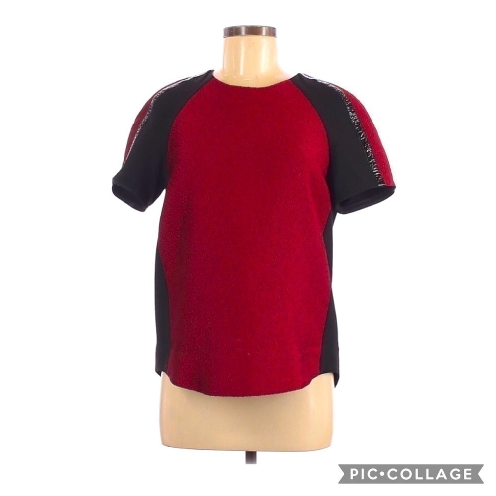 Elizabeth & James Color Blocked Short Sleeve Top
